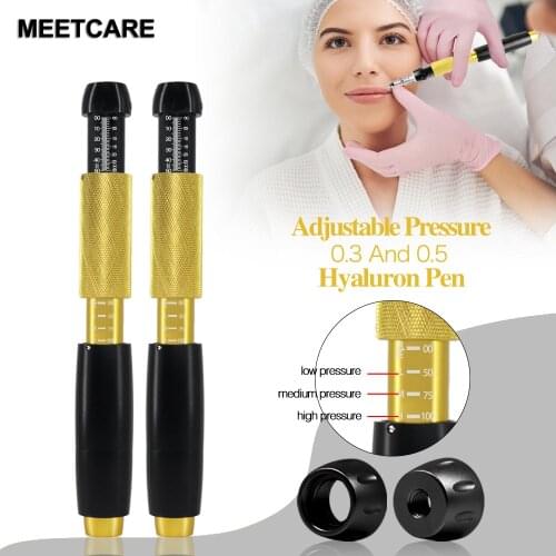 0.3 & 0.5 Hyaluron Pen Kit with 3 Level Adjust Pressure for Anti Wrinkle Lip Lifting Hyaluronic Acid Pen Ampoule Needle Meso Gun