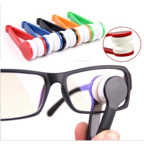 1PC Glasses Rub Mini Two-side Glasses Brush Microfiber Soft Eye Glasses Lens Wipe Spectacles Screen Rub Home Cleaning Gadget
