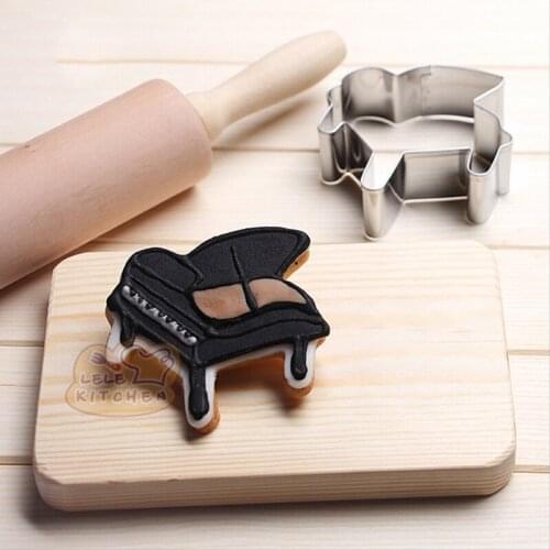 1pcs Music Piano Moldes Metal Cookie Cutters gateau patisserie reposteria Pastry Biscuit Cupcake Fondant Cake Decor Tools Bakery