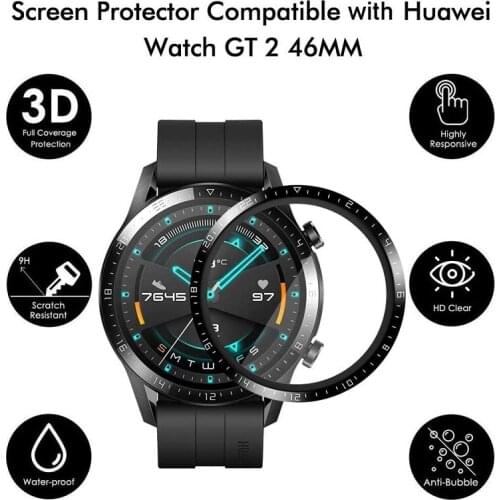 3D Curved Soft Edge Protective Film Cover Protection For Huawei Watch GT2 46mm GT2 watch Full Display Screen Protector Case