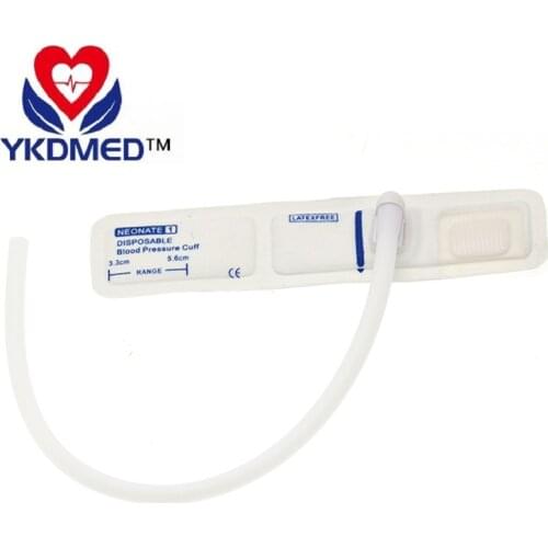 DHL 50pcs/Lot of Each Disposable NIBP Cuff Neonate 3.3-5.6CM 4.2-7.1CM 5-10.5CM One Tube