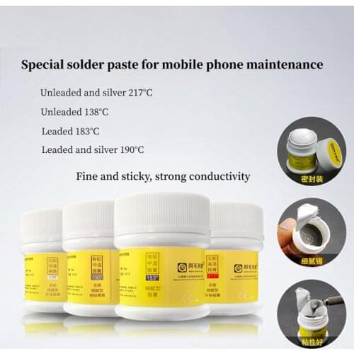 Amao Solder Paste ow / Middle / High Solder Flux Paste New Soldering Flux Paste Mobile Phone Mainboard Tin Tools for PCB/BGA SMD