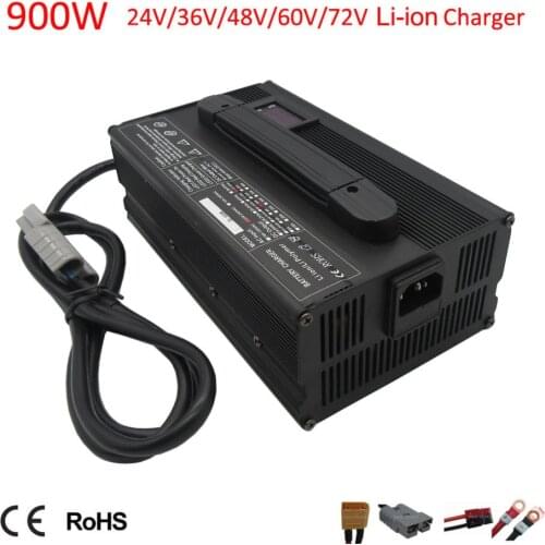 900W 12V 30A 24V 25A 36V 20A 48V 15A 60V 12A 72V 10A Lithium Battery Charger Output 29.4V 42V 54.6V 67.2V 84V Input 110V / 220V