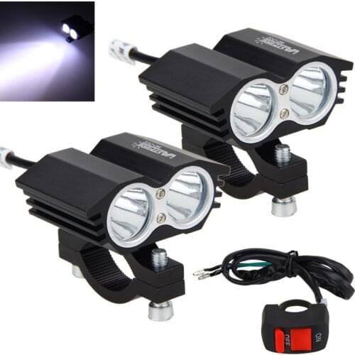 1PC or 2PCS 30W 5000LM Motorcycle Headlight Spot light 2x XM-L T6 LED Bicycle Fog Light Driving Lamp with Switch
