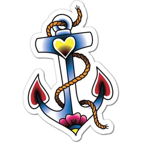 Hot Interesting Anchor Rope Art Car Sticker Motorcycle Decals KK Decal Vinyl Bumper Accessories Waterproof PVC 13cm*8cm