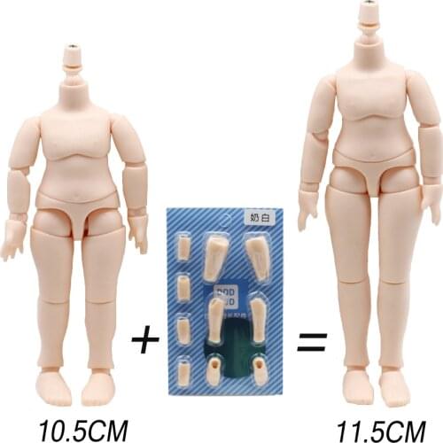11cm obitsu11 1/12bjd Nude Baby Dolls Moveable Jointed ob11 BJD Doll YMY,GSC Body Fashion Dolls Hand Shoes set Toy