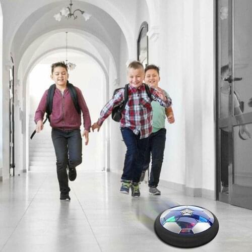 Flashing Kids Play Suspend Soccer Fun Light Air Cushion Indoor For Children Outdoor Sports Game Football Ball Gift Suspende F0E6