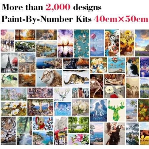 Mileelife Paintting By Numbers for Kids Adults DIY Beginner Oil Painting Kit Home Decoration