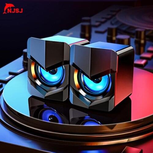 NJSJ Computer Speaker Notebook Desktop MiNi Speaker Home Multimedia USB Cable Subwoofer Suitable For Mobile Phone Computer TV