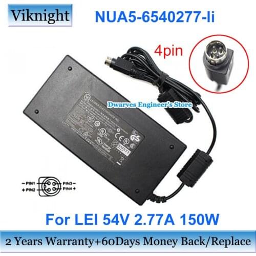 Genuine NUA5-6540277-li LEI Ac Adapter 54v 2.77A 150W 4 Pin power supply charger adapter for CIS CO SG300-10MPP Laptop Adapters