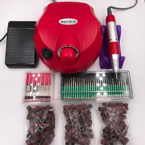 30000 RPM Pro Electric Nail Art Drill File Bits Machine Manicure Kit Professional Salon Home Nail Tools set