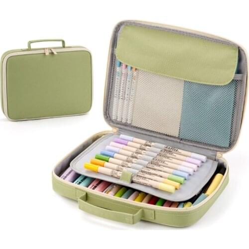 Cute Canvas Cosmetic Pencil Bag Pen Case Students Stationery Pouch Zipper Bag for School Storage Bags With Zippers