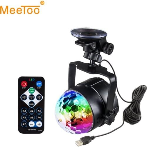USB Led Disco Ball Party Stage Light Club DJ Show Laser Projector Music Speaker With IR Remote Controller Mini RGB Strobe Lights
