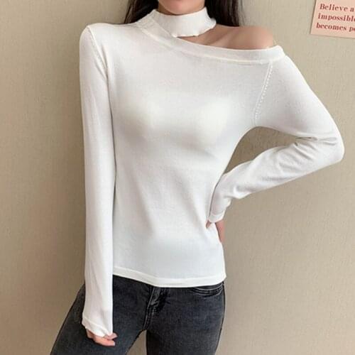 Spring Autumn New Turtleneck Off Shoulder Sueters De Mujer Knitted Long Sleeve Sweaters Women Solid Elasticity Soft Pull Femme
