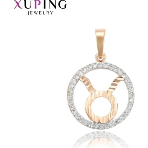 Xuping Jewelry New Fashionable Temperament Round Sliding Multicolor Pendant for Women Christmas Gifts 33972