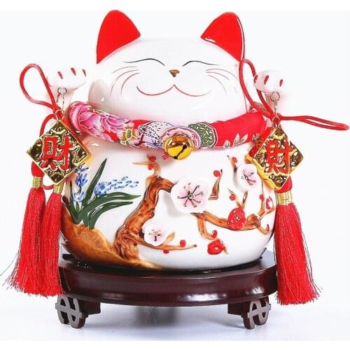 JAPANESE FASION LUCKY CAT MINIATURE MODEL HOME DECORATION ACCESSORIES TRADITIONAL FENG SHUI DECOR CRAFT HOUSEHOLD MASCOT GIFT