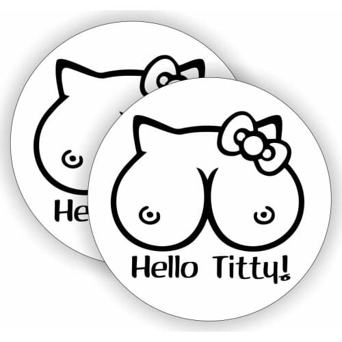 Hello Nipples Funny Helmet Stickers Sexy Welding Helmet Decals Motorcycle Stickers for Cars, Motos, Laptops, Industry