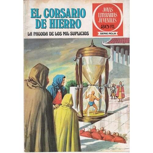 The iron corsary, Youth Literary jewelry Red Series N. 9, year 1977, ED. BRUGUERA, 2ª ED., AUTHOR AMBROS