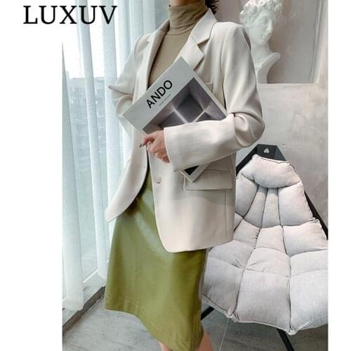 LUXUV Womens Jacket Comfort LightWeight Coat Female Suit Oversize For Ladies Semiformal Clothes Loose Outwear Summer Blazer