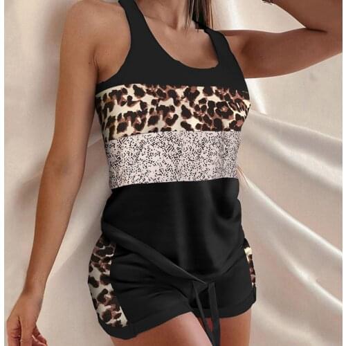 Heart Printing Women Sexy Pajamas Sets 2021square Collar Pajama Sleeveless Sweet Pink Suits Ladies Fashion Home Sleepwear Suit 3