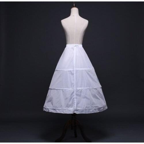 85LB Women 3 Hoops A-Line Petticoat Adjustable Drawstring Waist Wedding Bridal Dress Crinoline Single Layer Ball Gown Underskirt