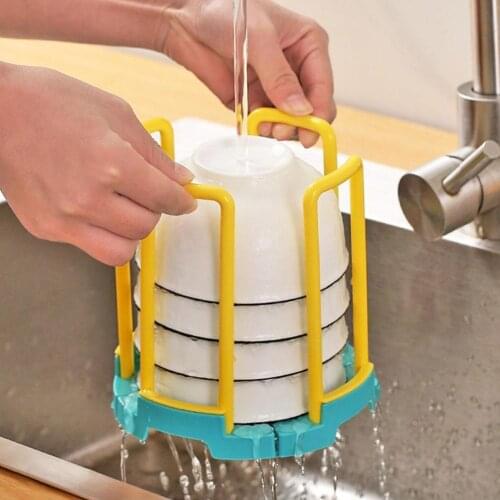 1pc Adjustable Dish And Bowl Organiser Bowl Storage Kitchen Holder Shelf Tool Drain Detachable Shelf Plastic Dish Drainer D B8T1