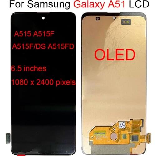 100% Test For Samsung Galaxy A51 LCD A515F SM-A515F/DS A515F/DS A515F Display Touch Screen Digitizer For Samsung A515 Display