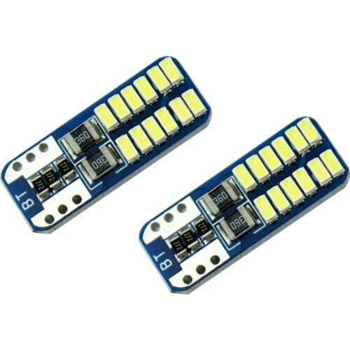 2 x Wedge License Plate Lamp T10 (W5W/194) Daytime Running Lights Car Dome Light White 12v