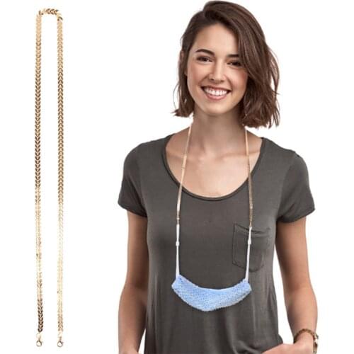 2 Pcs Women Line Fashion Leaf Mask Rope Glasses Chain Accessories Neck Non-slip Mask Rope Adjustable Traceless Ear Hanging Rope