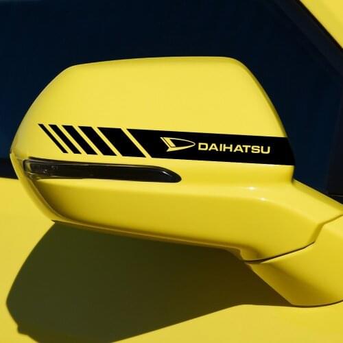 2pcs Car Rearview Mirror sport Sticker Decal for Daihatsu Yrv Scion Venza Datsun Sirion Terios decoration auto Accessories