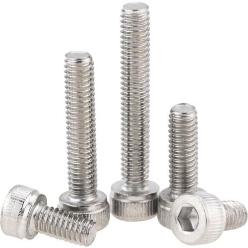 20PCS M1.6x3 4 5 6 8 10 12 14 16 Hexagon Hex Socket Cap Head Screw Stainless Steel Allen Bolt DIN912 Hex Screw M1.6*3 M1.6*4