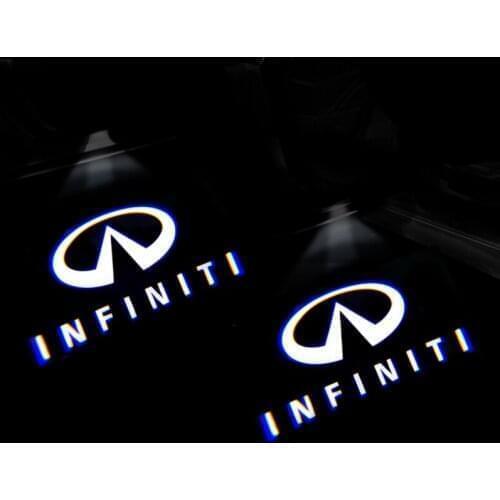 2X car Welcome Light led Door Light Projector Logo Ghost Lights For Infiniti QX30 JX35 QX80 FX G M EX Q50 Q60 Q70 QX50 QX60 QX