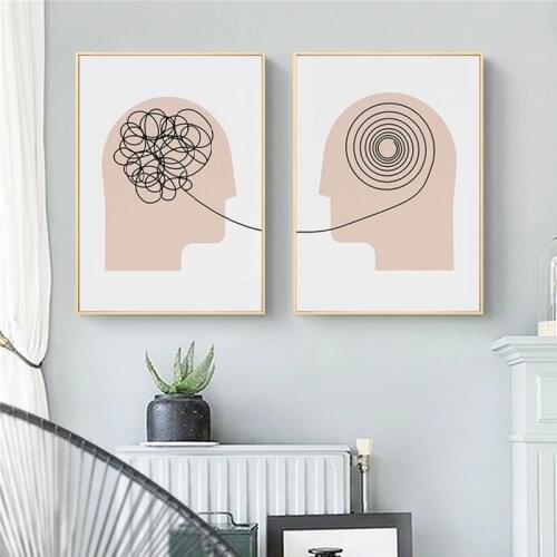 Soul Therapist Office Art Print Abstract Poster Wall Canvas Painting Doctor Office Pictures for Living Room BedHome Decoration