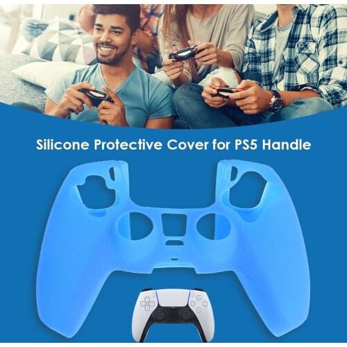 Electronic Machine Accessories for PS5 Controller Leather Texture Silicone Protection Case Cover for DualSense