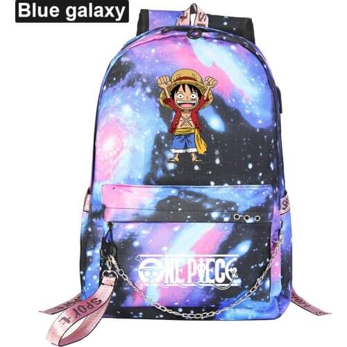 Anime Backpack One Piece Luffy Bagpack Packsack Travel Shoulder Bags Boys Girls Kids School Bag Bookbag