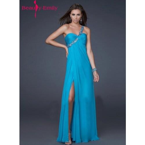 Beauty-Emily Womens One Shoulder Evening Dresses