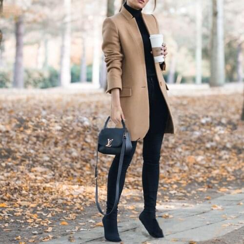 BSHNUMBERONE Women's Tweed Coats