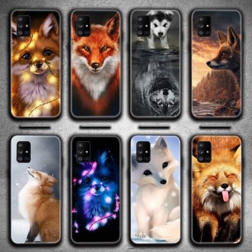 Cute Animal Fox Phone Case For Samsung Galaxy A21S A01 A11 A31 A81 A10 A20E A30 A40 A50 A70 A80 A71 A51