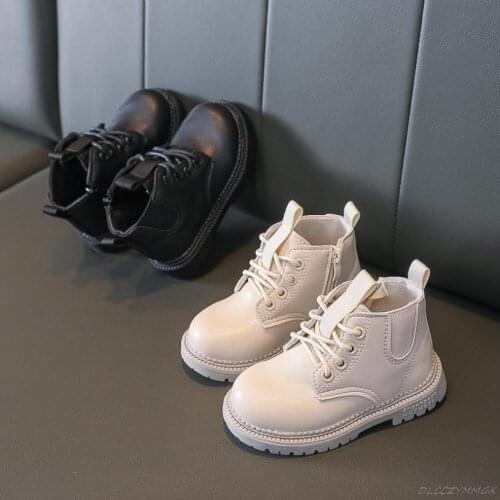 Kids Fashion Martin Boots Autumn Winter New Style Childrens Single Leather Boots Children Casual Shoes Fashion Shoes