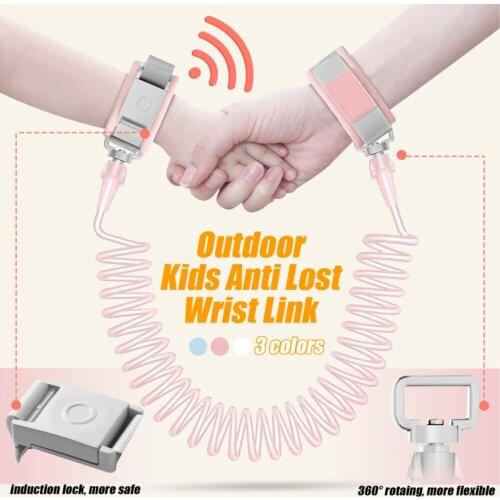 Child Kid Induction lock Anti-lost Safety Leash Wrist Link Harness Strap Reins Traction Rope Anti Lost Device