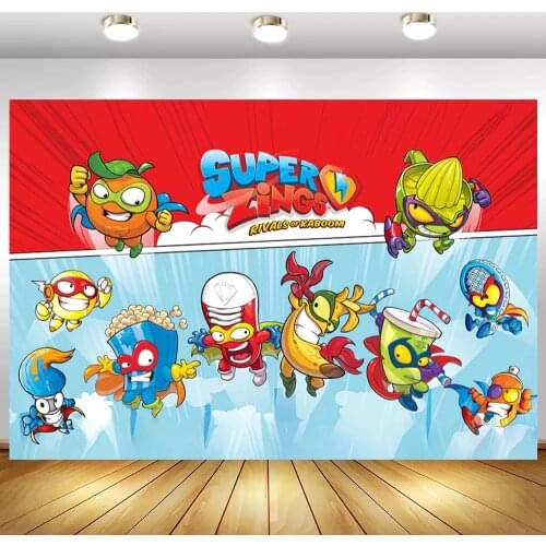 Super Zing Lightning Game Theme Party Photo Background Boy Kids Family Birthday Party Backdrops Toys Table Decor