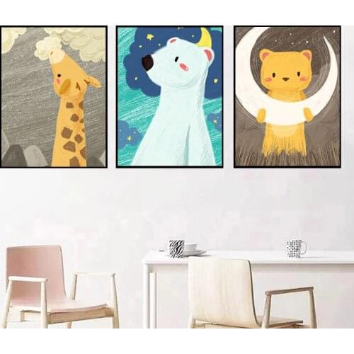 GATYZTORY 3PC Oil Picture By Number Kits For Adults Handpainted 40x50cm Lion Giraffe Animal Paint By Number Handmade Unique Gift