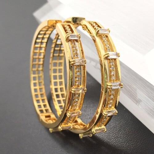 Lanyika Fashion Jewelry Original Big Ear Loops Micro Plated Romantic Wedding Birthday Earrings Stylish Bridal Daily Best Gift