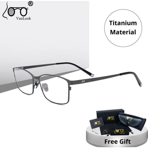 VANLOOK Titanium Glasses Mens Titan Eyeglasses Frame Male Optical Prescription Korea Stylish Spectacles Old School Ocular 2020