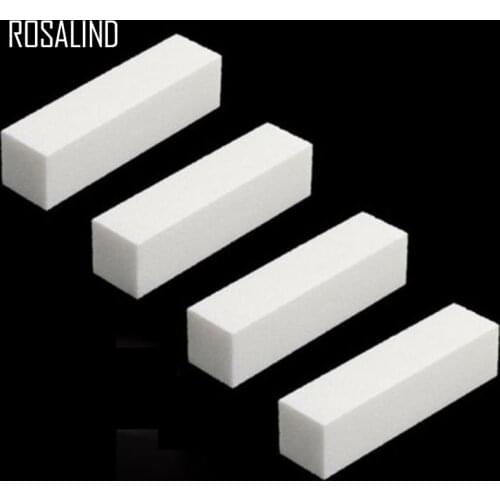 ROSALIND 4Pcs/Lot Sanding Buffer Nail File Block Tools Pedicure Manicure Buffing Polish White DIY Gel Nail Art Salon Tool