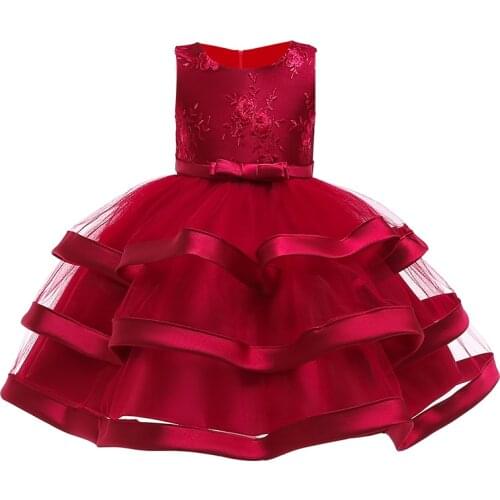 Cupcake Dress Printing Solid Color Exquisite Princess Dresses Girls Shoulder Strap Dress for Girls New Year Christmas Gift