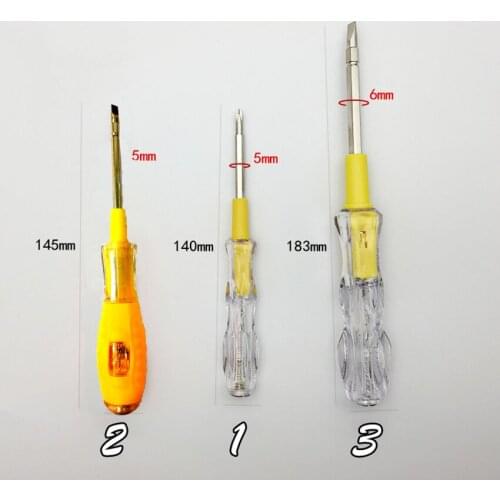 Circuit testing pen screwdriver slotted Phillips tester voltage electric meter portable electrician household dual-use tools