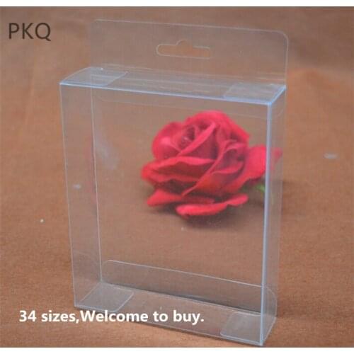 PVC Transparent Party Candy Boxes with Hang Hole,Clear box for jewelry/toys Small Craft Gift Wedding Party Favor Gift Box,10pcs