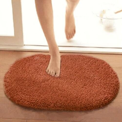 Fluffy Bath Mat Non-Slip Bathtub Side Foot Pad Thick Bathroom Carpet Solid Color Entrance Doormat Nordic Welcome Mats