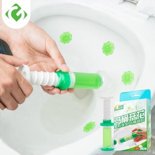 Toilet Cleaner Flower Deodorant Gel Needle Type Toilet Freshener Aromatic Anti-Bactntifouling Toilet Fragrance Cleaning Supplies